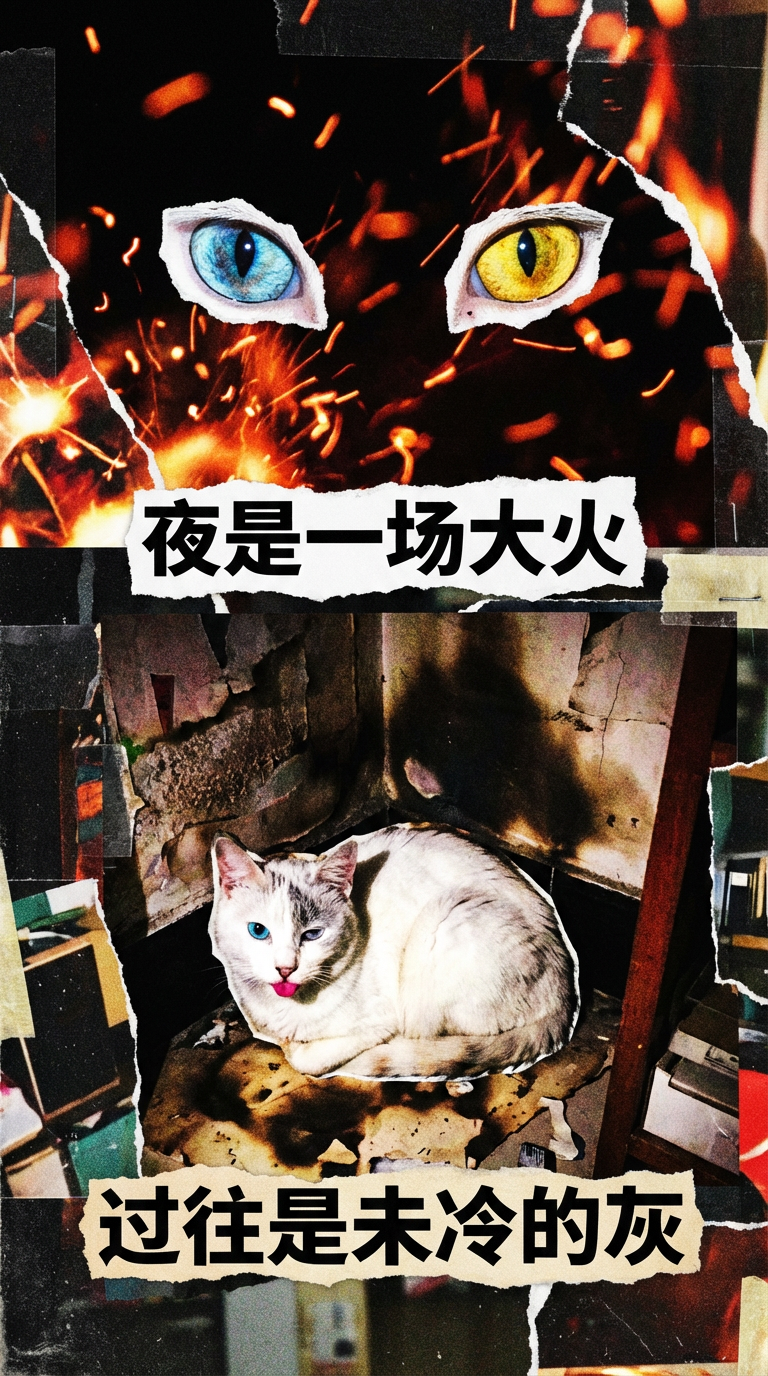 夜是一场大火过往是未冷的灰